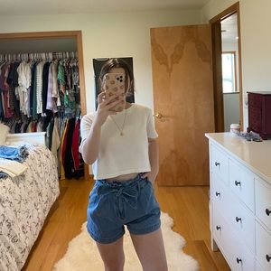 High waisted forever 21 denim shorts